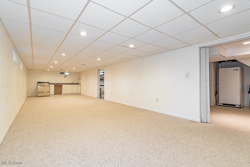 38856 Johnnycake Ridge Road Willoughby, OH 44094 - Photo 19 of 49 Lower level family room complete with drop ceiling and recessed lights