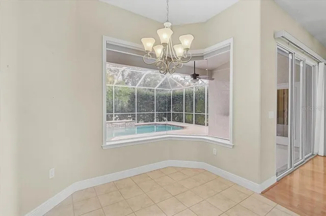 en view of an empty room with a window