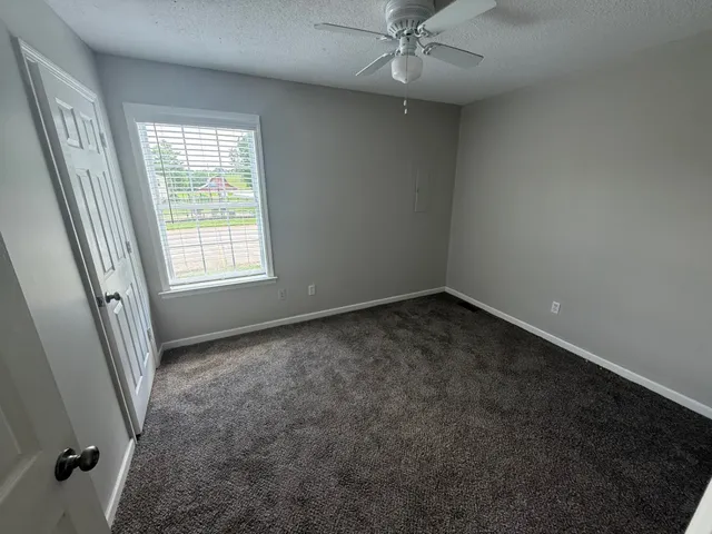 an empty room with a window