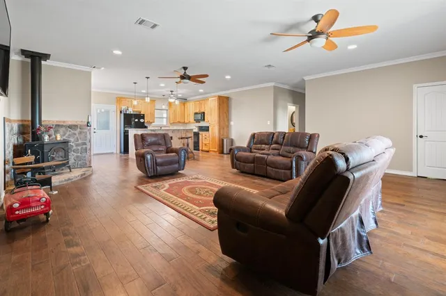 a view of a livingroom with fireplace