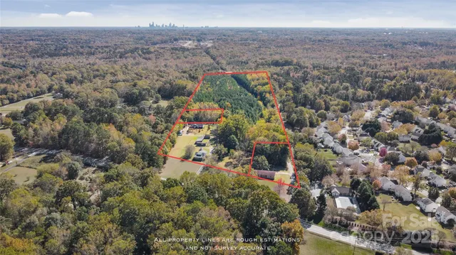 an aerial view of multiple house