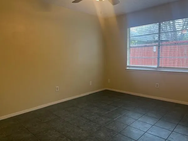 an empty room with a window