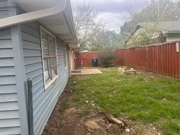 a backyard of a house