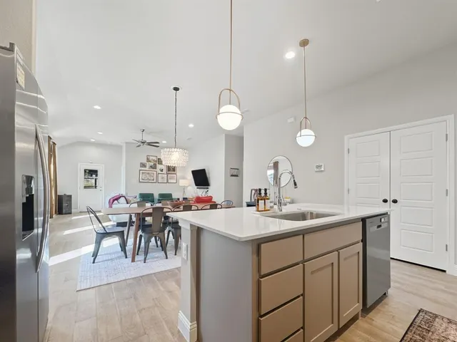 a view of a dining room and livingroom view