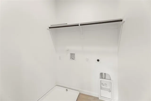 a view of small space with racks on the wall