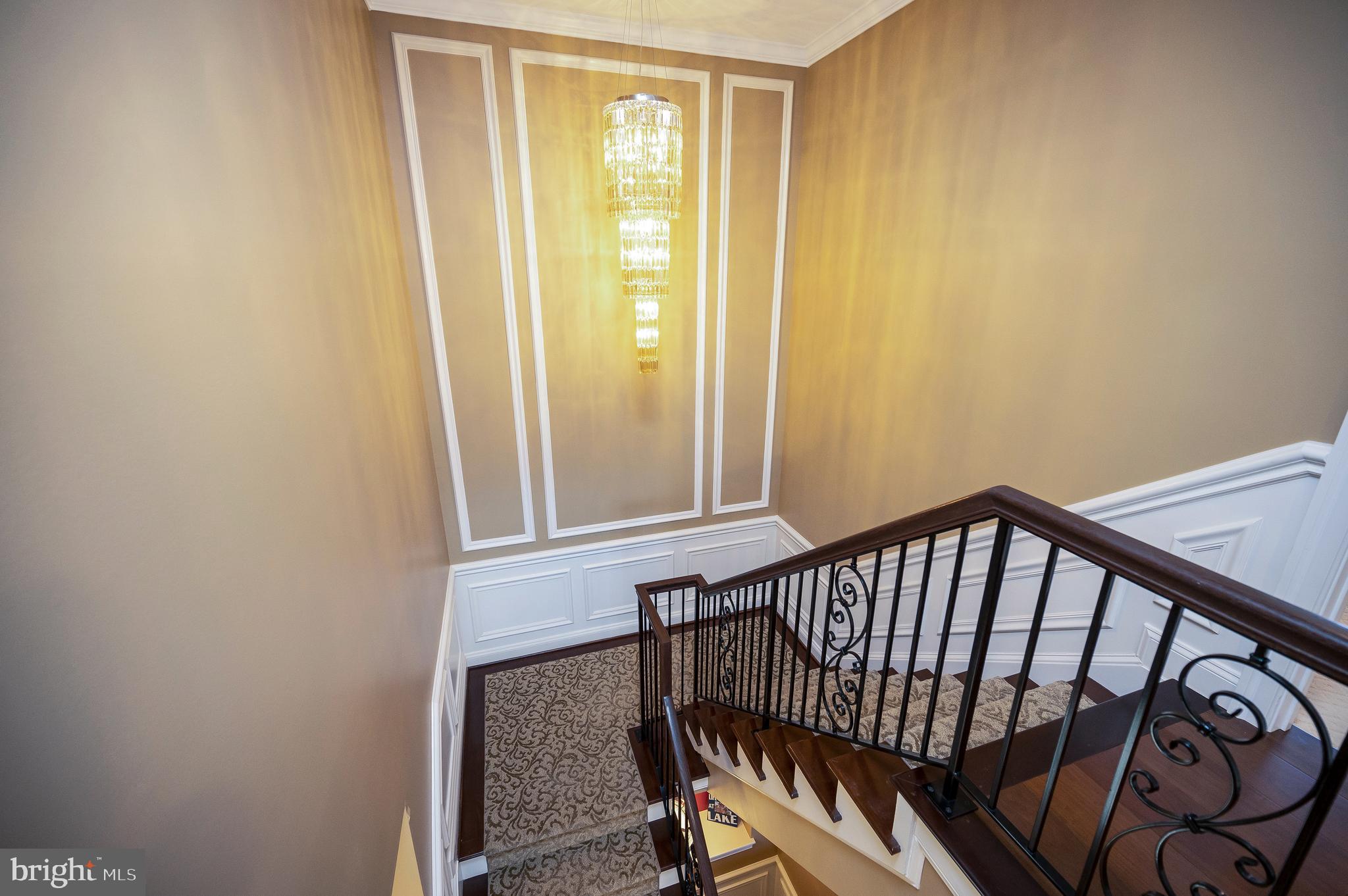 206 Madison Circle Locust Grove, VA 22508 - Photo 53 of 147 Hallway - Gorgeous Chandelier and Custom Molding!