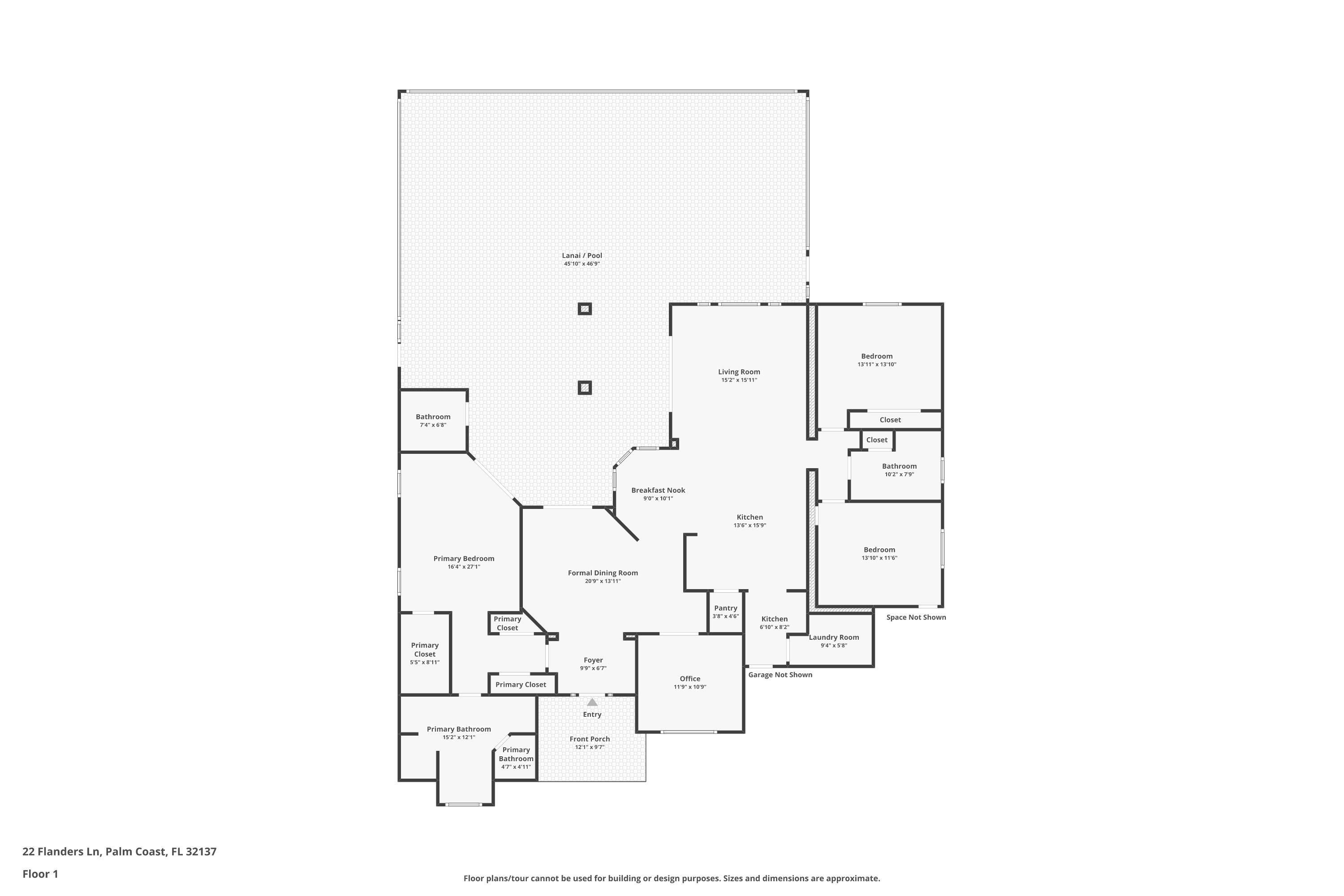 22 Flanders Lane Palm Coast, FL 32137 - Photo 70 of 70 View of floor plan / room layout