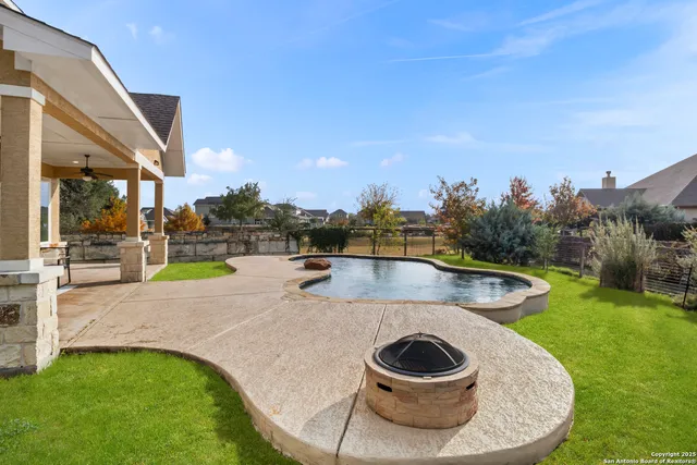 a view of outdoor space yard swimming pool and patio