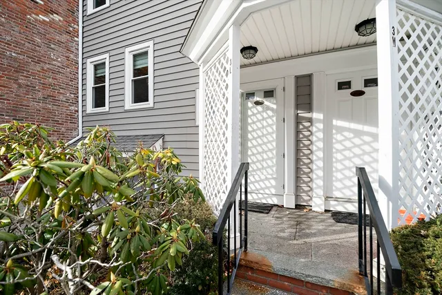 a view of a entryway door front of house