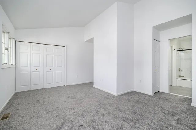 an empty room with an entryway