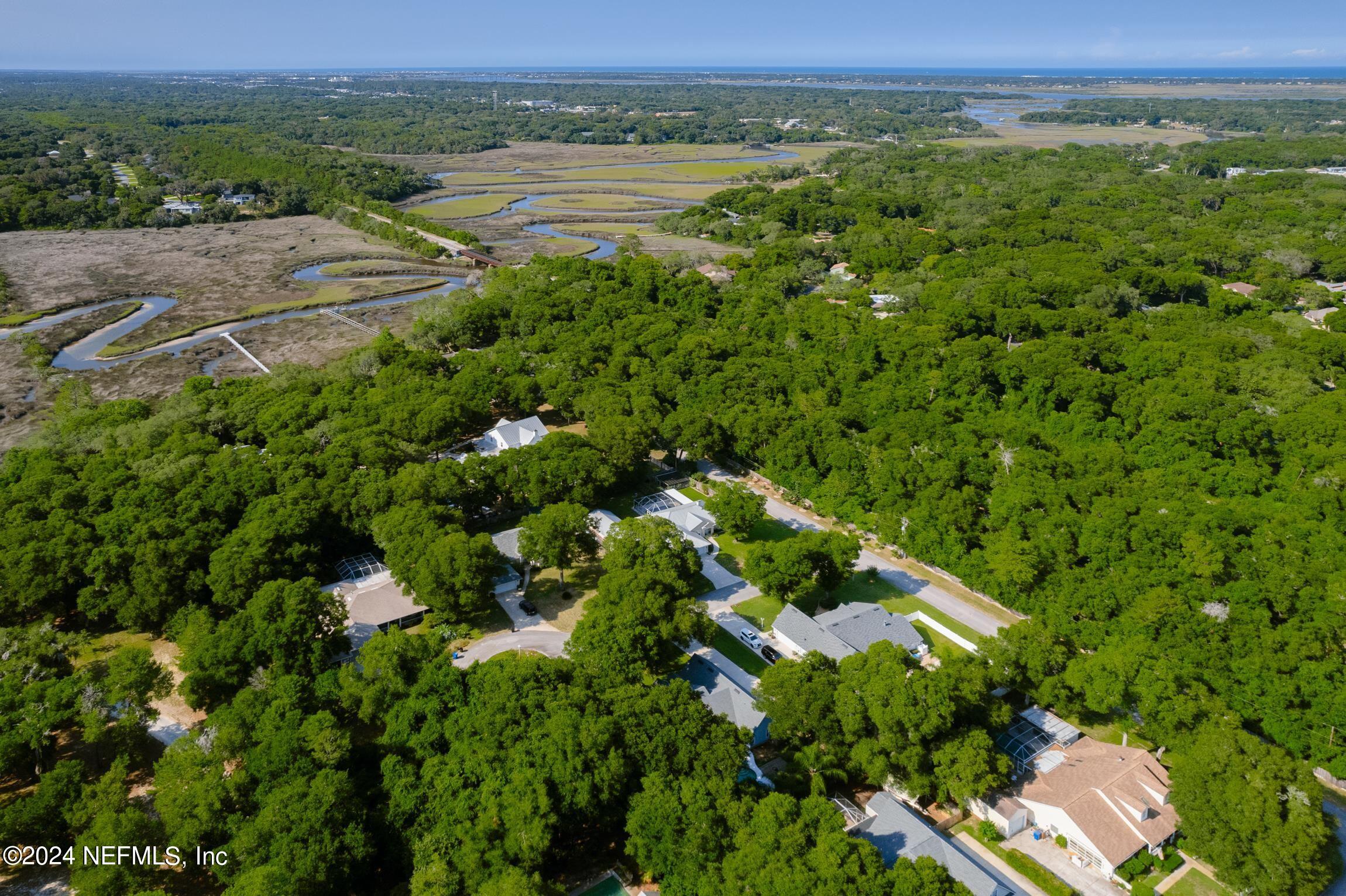 205 Shirley's Way St. Augustine, FL 32086 - Photo 54 of 57 an aerial view of residential houses with outdoor space and trees