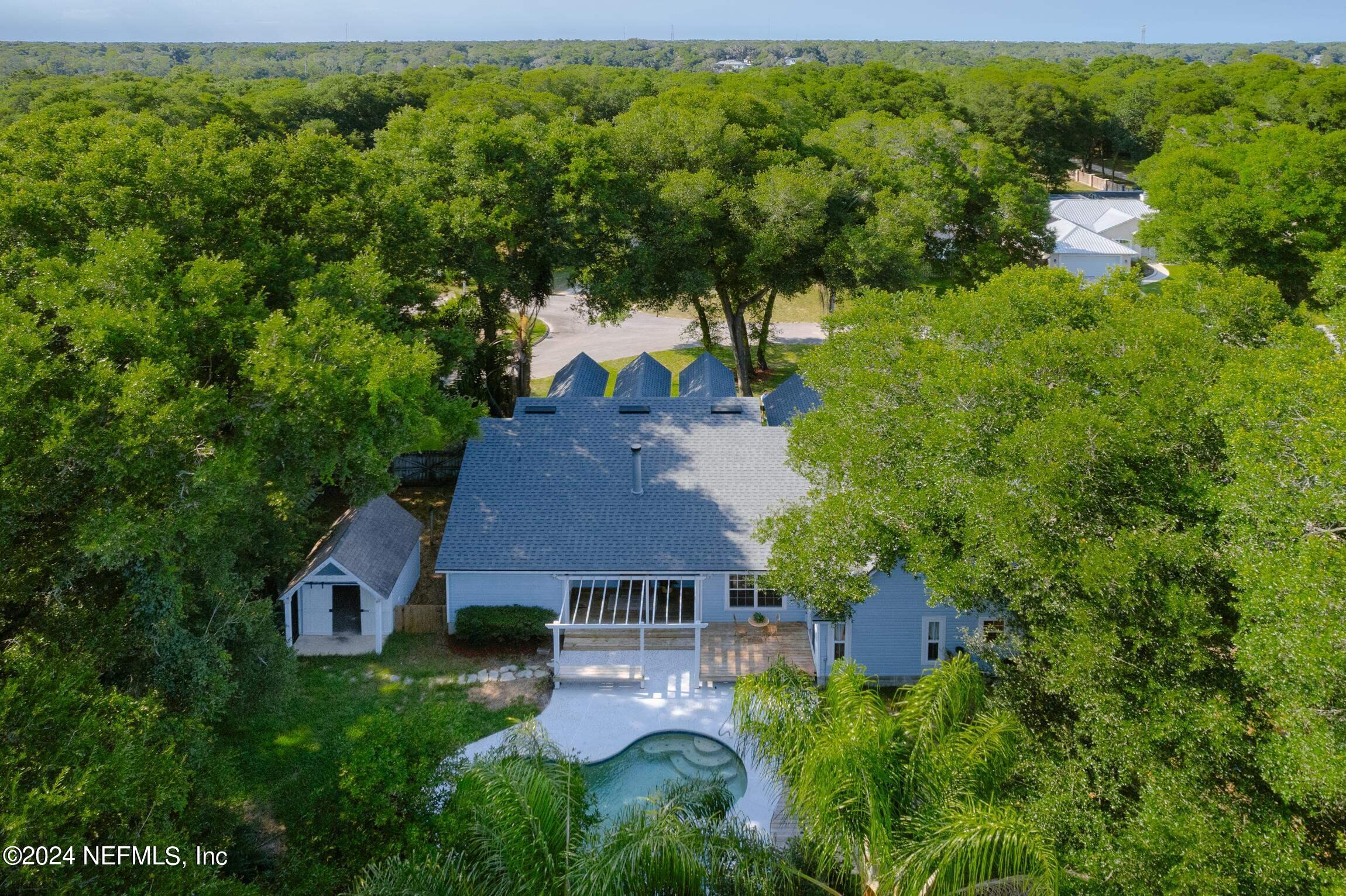 205 Shirley's Way St. Augustine, FL 32086 - Photo 56 of 57 an aerial view of house with yard