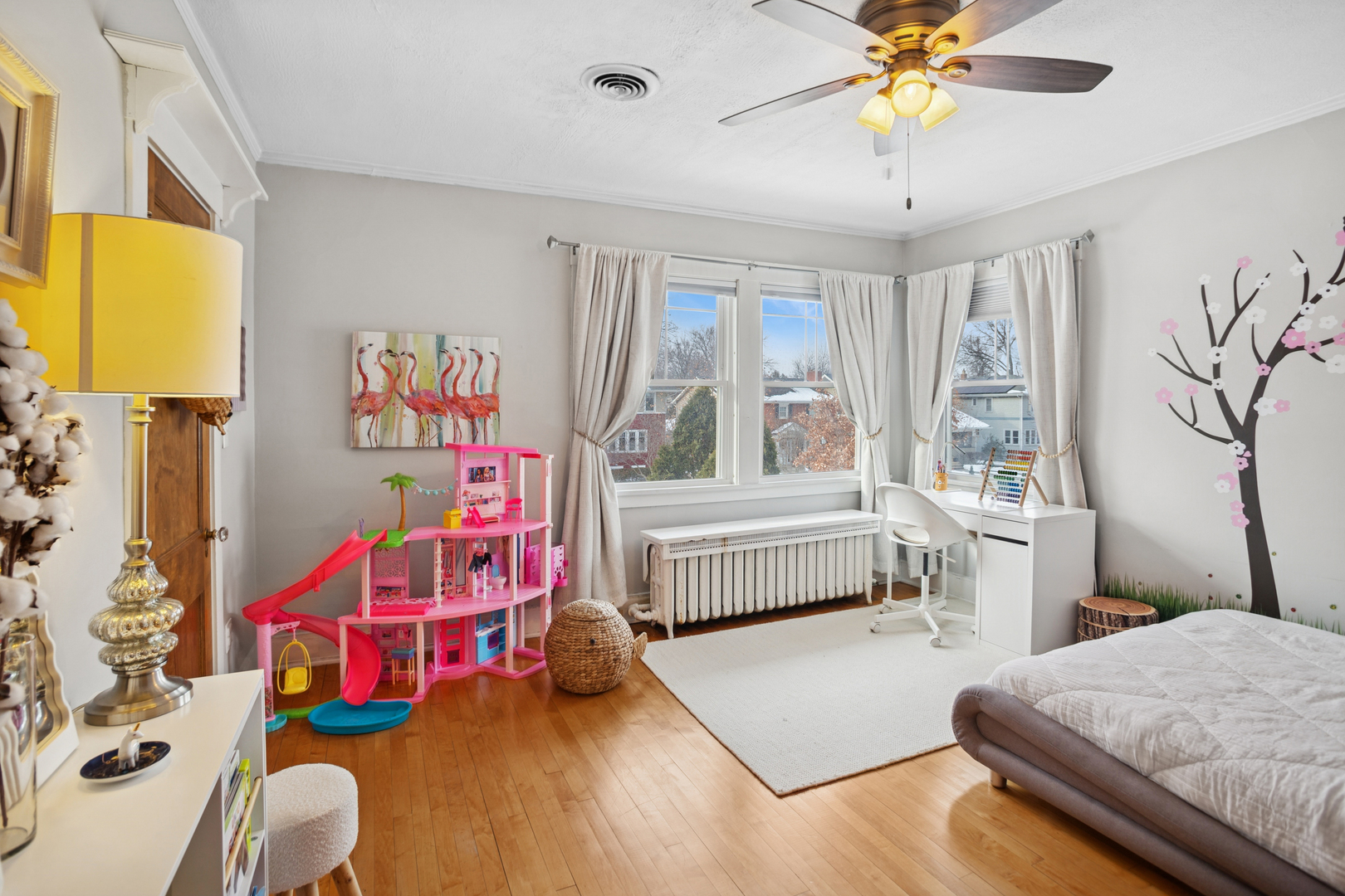 305 North Addison Avenue Elmhurst, IL 60126 - Photo 16 of 29 a bedroom with a bed and a chandelier