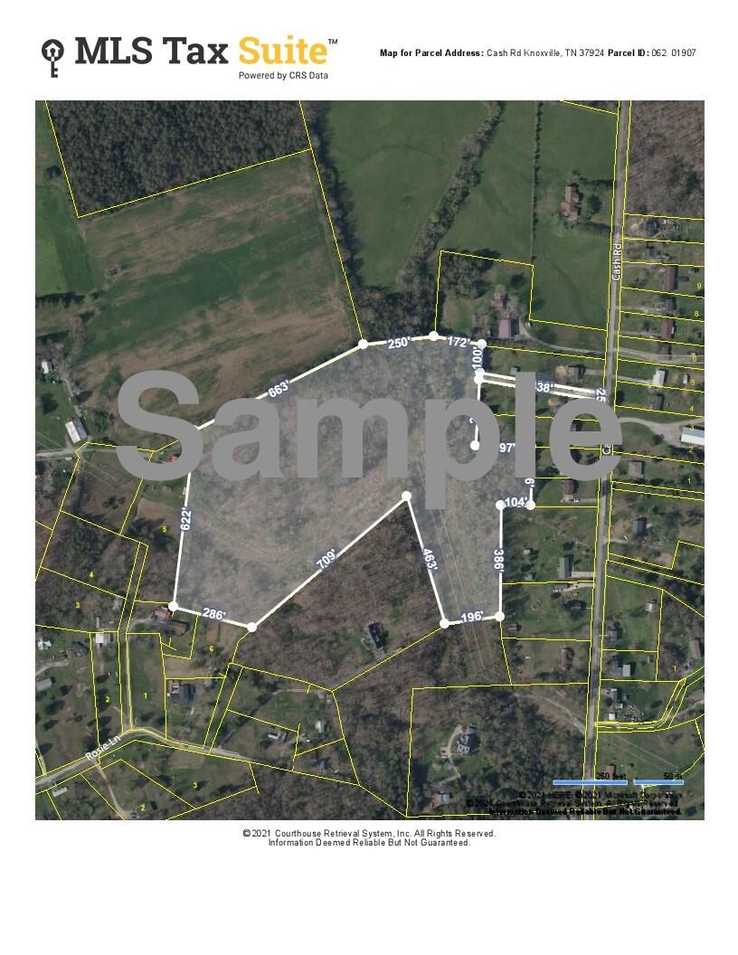 Cash Road Knoxville, TN 37924 - Photo 1 of 1 CRS Data - Property Map for Cash Rd