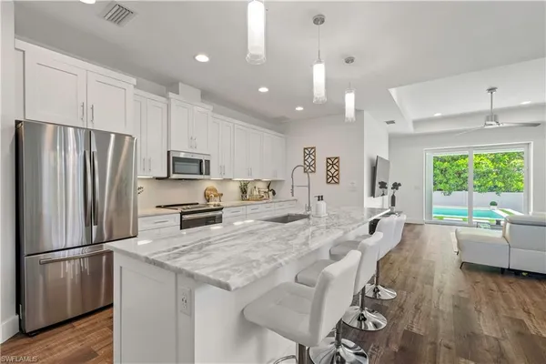 a close view of closet