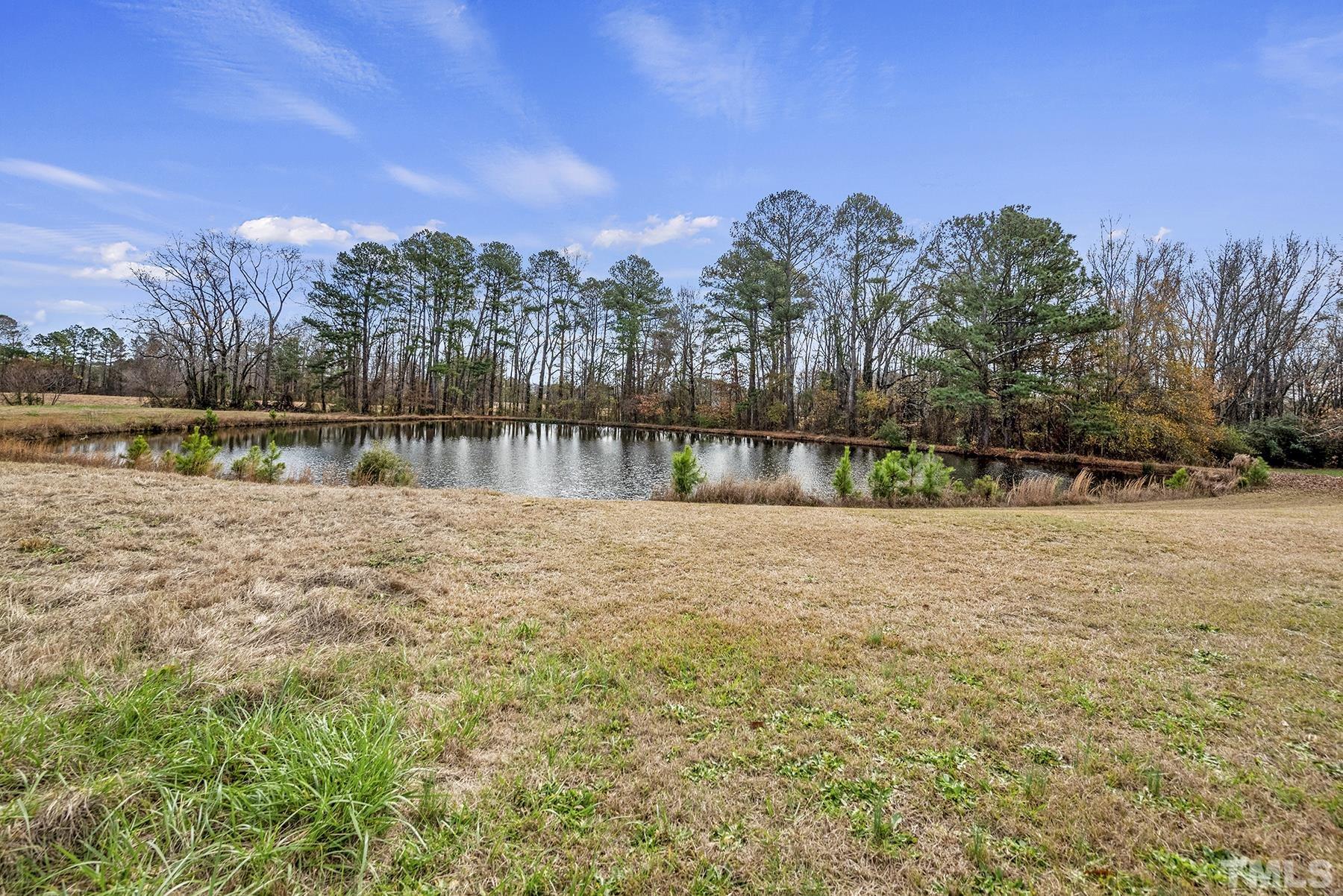 4920 Zacks Mill Road Angier, NC 27501 - Photo 28 of 30 a view of a lake with a building in the background