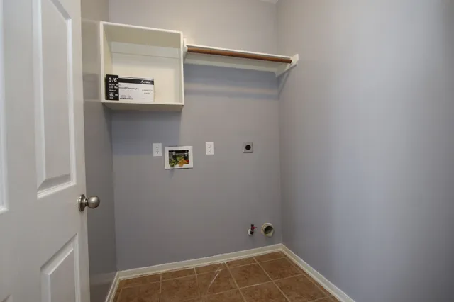 a view of small space with racks on the wall