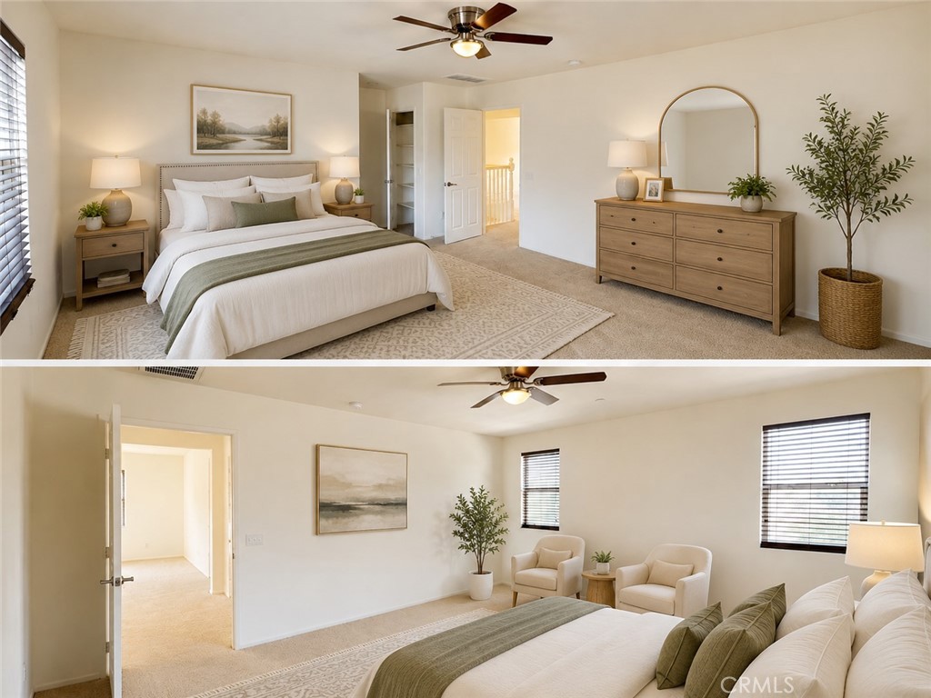 34304 Heather Ridge Road Lake Elsinore, CA 92532 - Photo 15 of 25 Primary Bedroom staged two ways