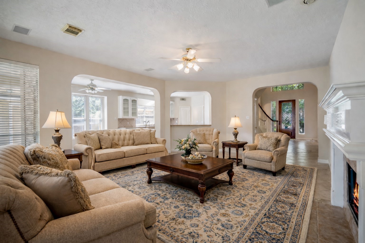 1322 Cardigan Bay Circle Spring, TX 77379 - Photo 49 of 50 Enjoy spending time in the family room, here its virtually staged, to show the potential of the open floorplan.