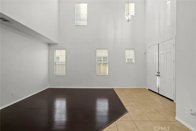 a view of a livingroom with wooden floor