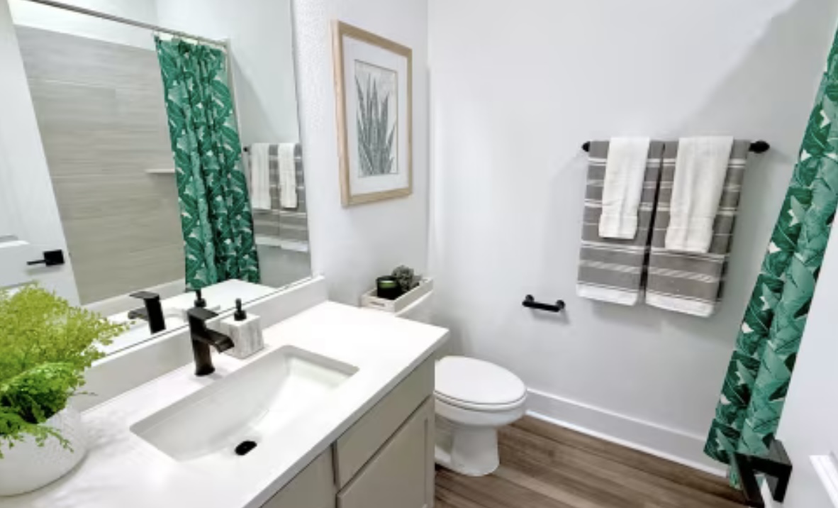 131 Sincere Drive Kyle, TX 78640 - Photo 8 of 15 a bathroom with a sink toilet and shower