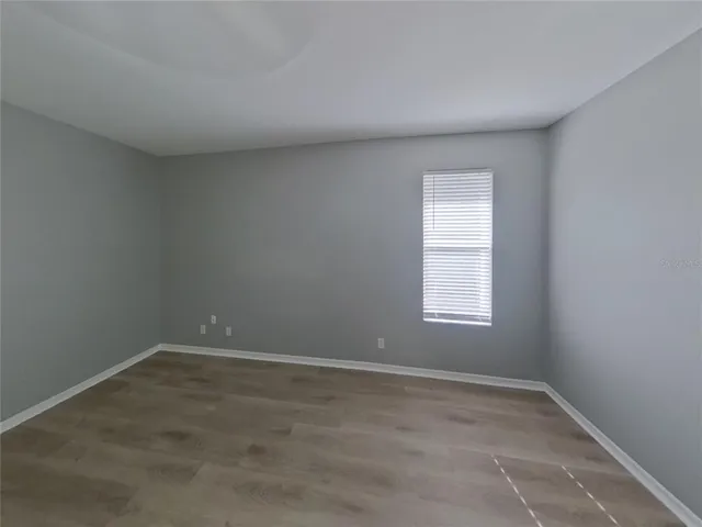 an empty room with a window