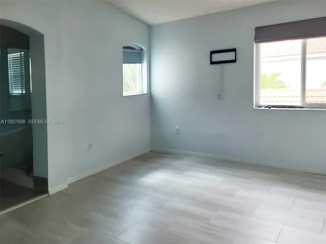 an empty room with a window