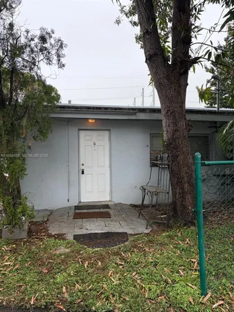 a house with trees in front of it