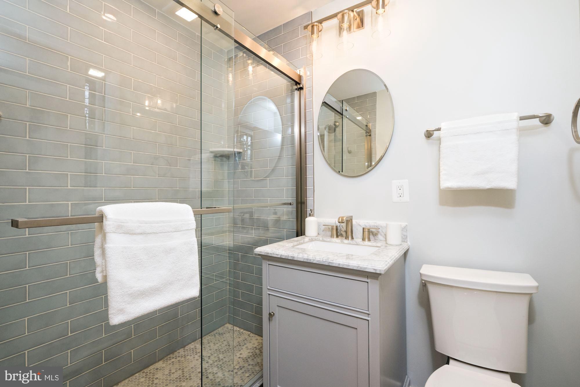 7440 Arrowood Road Bethesda, MD 20817 - Photo 61 of 79 a bathroom with a toilet sink and mirror