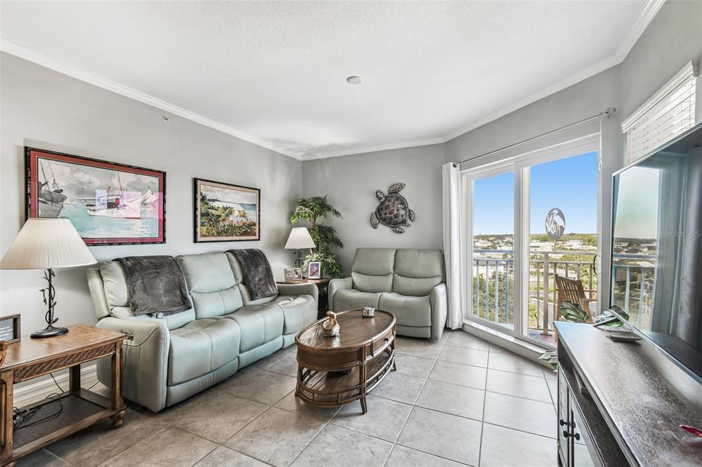 4516 Seagull Drive, Unit 807 New Port Richey, FL 34652 - Photo 16 of 100 a living room with furniture and a large window
