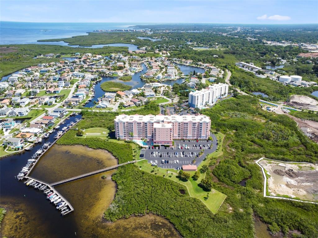 4516 Seagull Drive, Unit 807 New Port Richey, FL 34652 - Photo 76 of 100 an aerial view of a house with a outdoor space