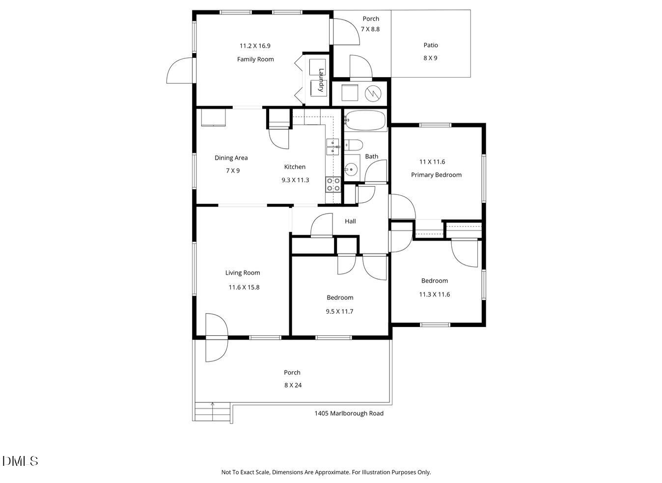 1405 Marlborough Road Raleigh, NC 27610 - Photo 33 of 33 a black and white photo of a picture