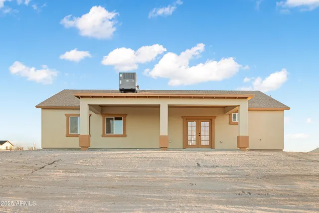 a view of a house with a chandelier