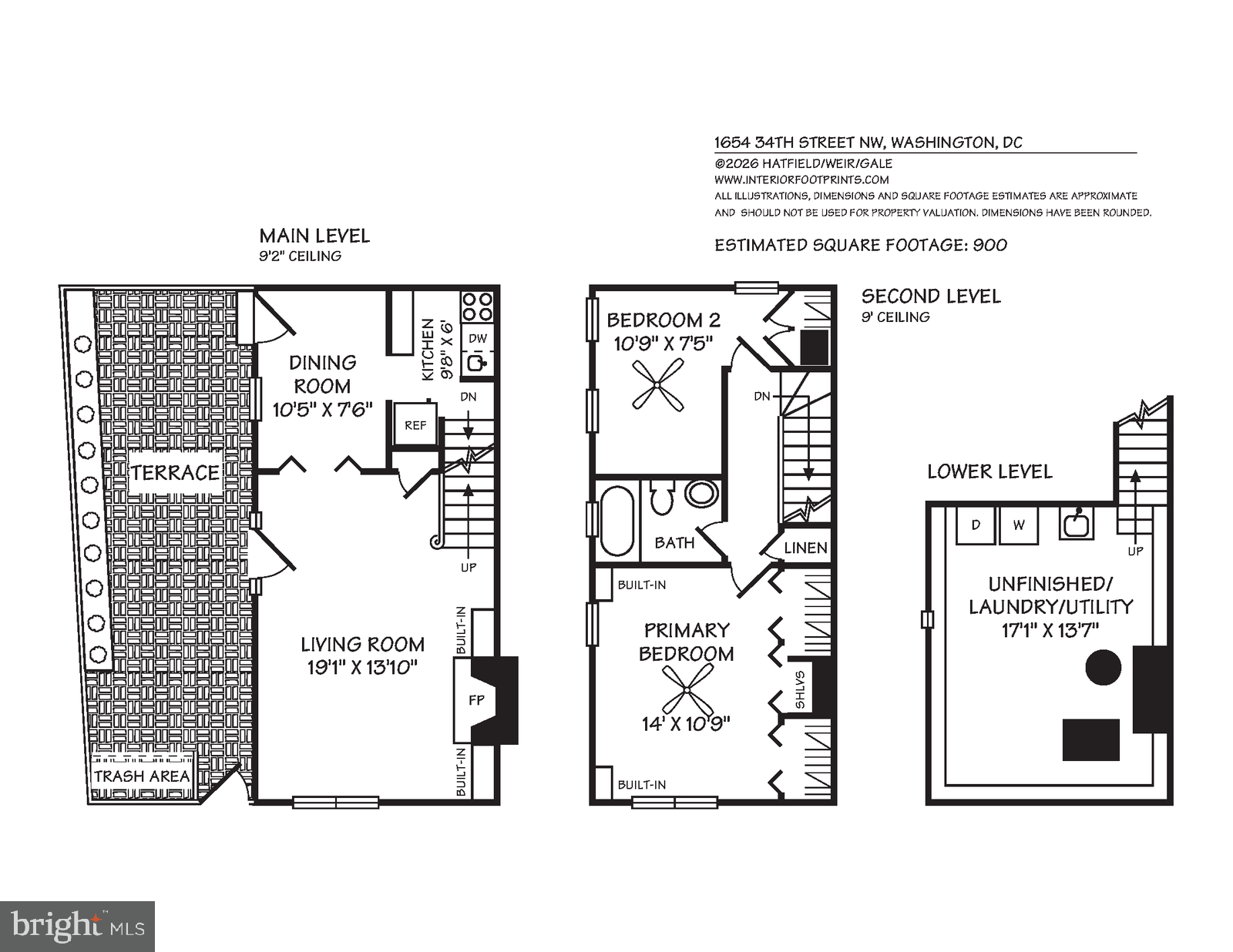 1654 34th Street Northwest Washington, DC 20007 - Photo 18 of 18 Floorplan
