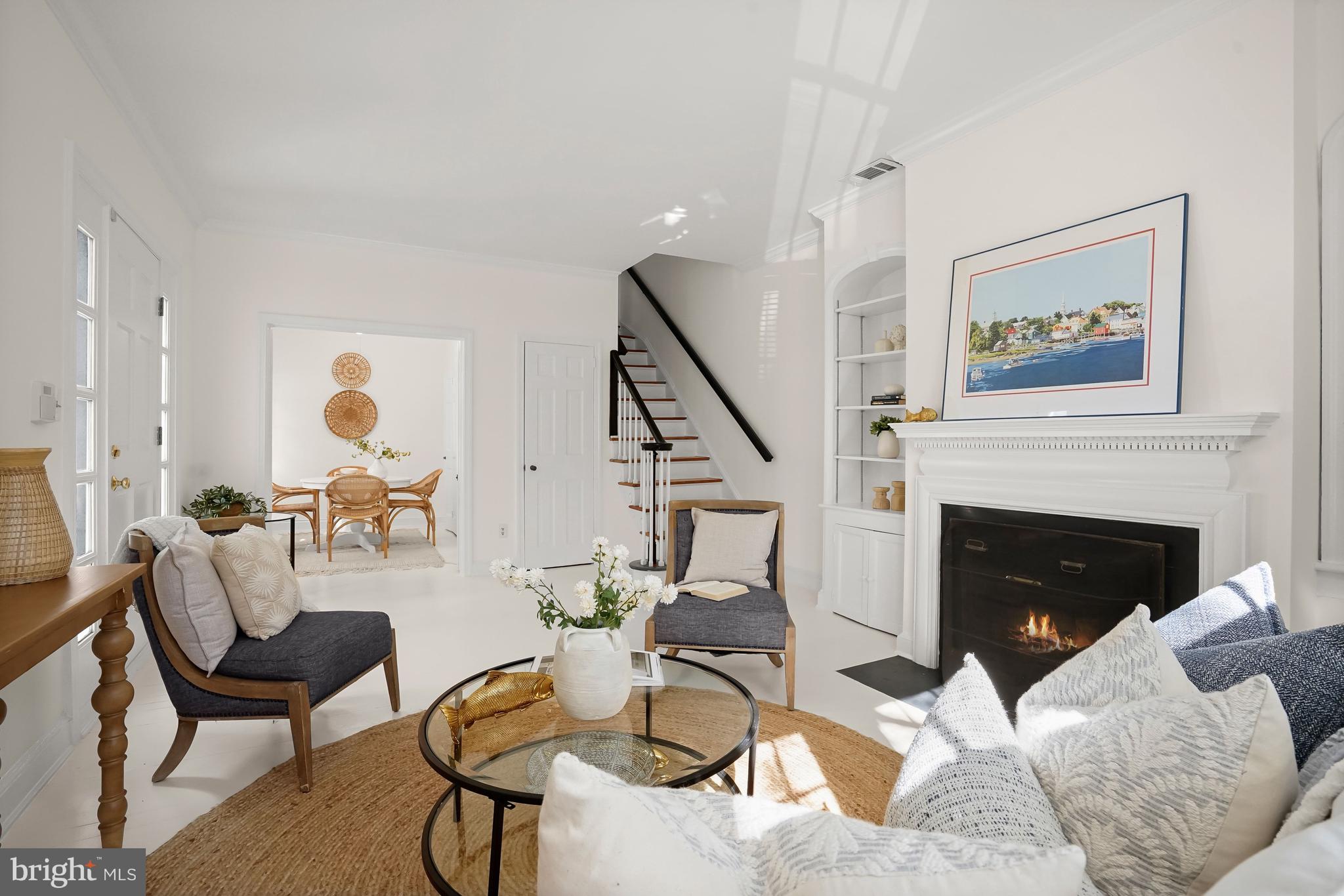 1654 34th Street Northwest Washington, DC 20007 - Photo 7 of 18 Living room looking toward dining room