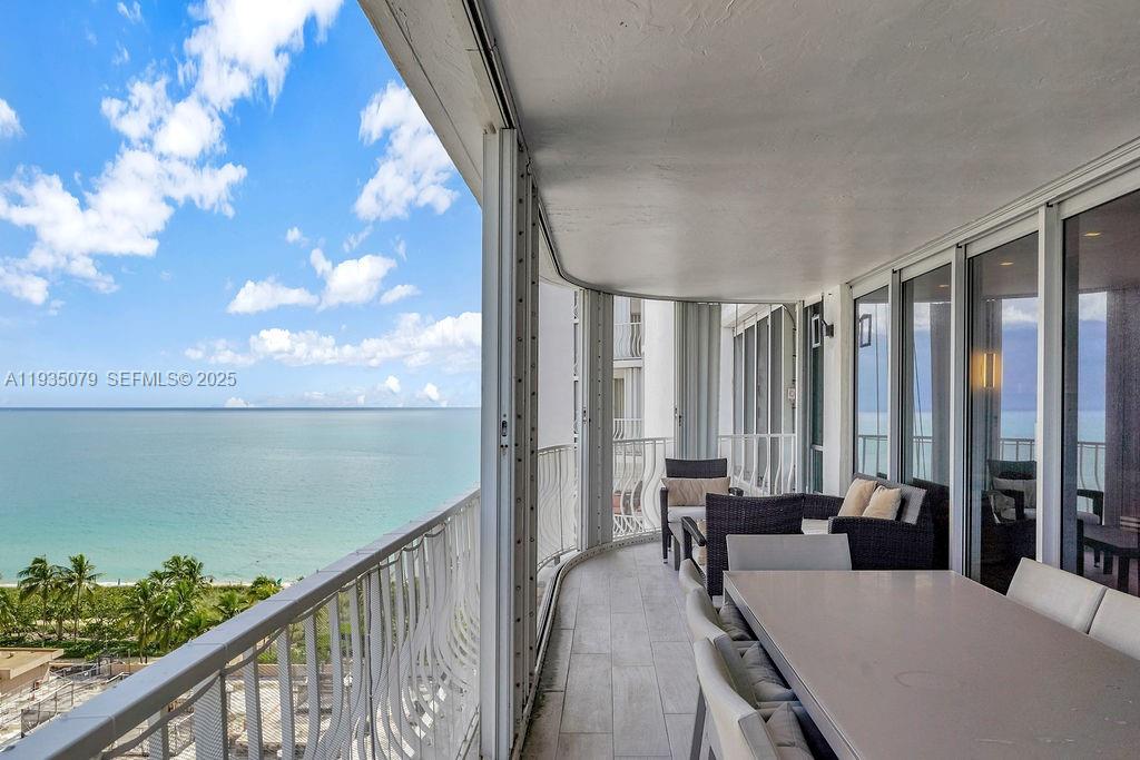 10155 Collins Avenue, Unit 1106 Bal Harbour, FL 33154 - Photo 6 of 29 a view of balcony and patio