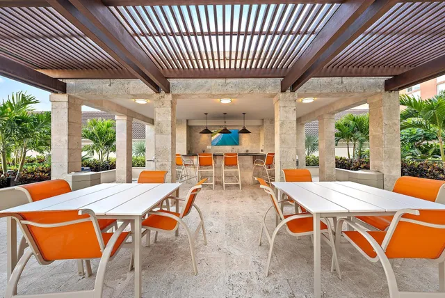 a outdoor space with sitting space