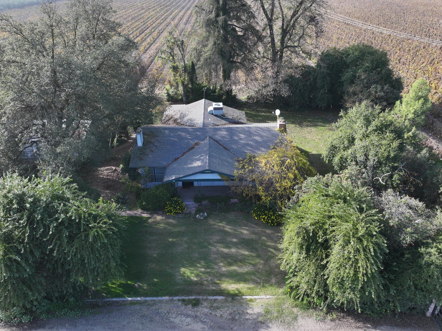 4801 East Parlier Avenue Fowler, CA 93625 - Photo 51 of 52 an aerial view of a house with yard and green space
