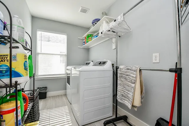 a room with storage and utility