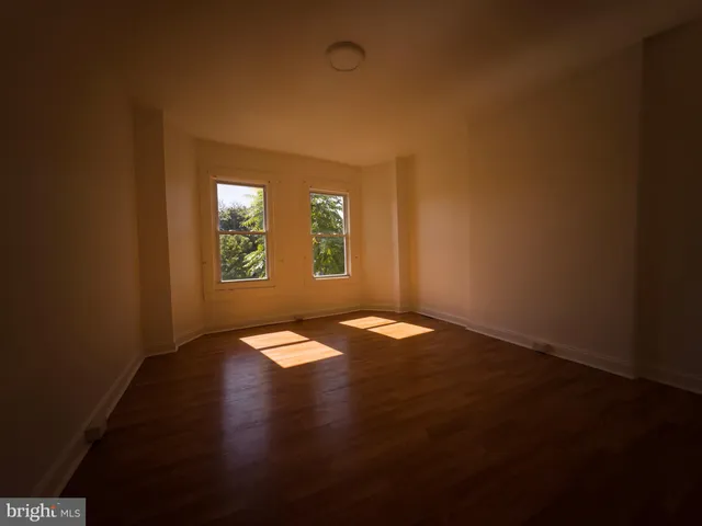 an empty room with a window
