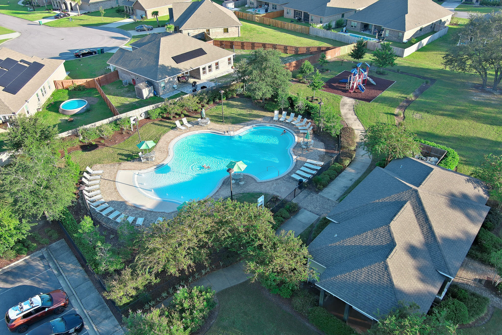 351 Merlin Court Crestview, FL 32539 - Photo 63 of 63 an aerial view of a house with yard swimming pool and outdoor seating