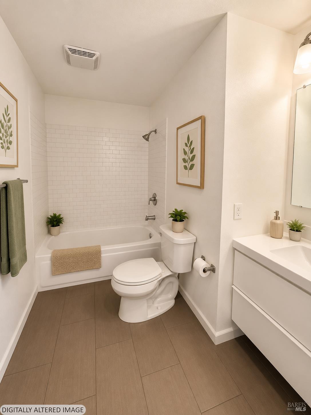 1558 West 3rd Street Santa Rosa, CA 95401 - Photo 9 of 27 Virtually staged hall bathroom.