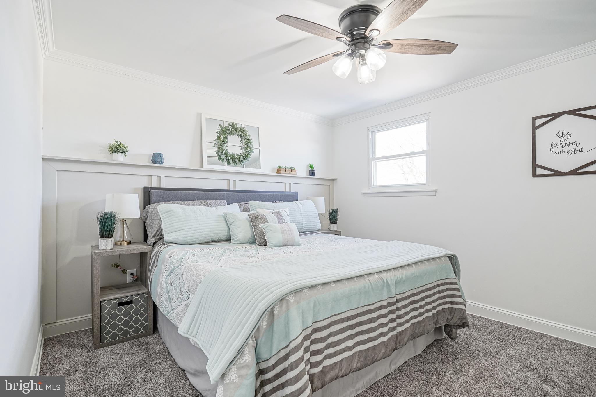 4 North Fork Road Clementon, NJ 08021 - Photo 20 of 37 a bedroom with a bed and a ceiling fan