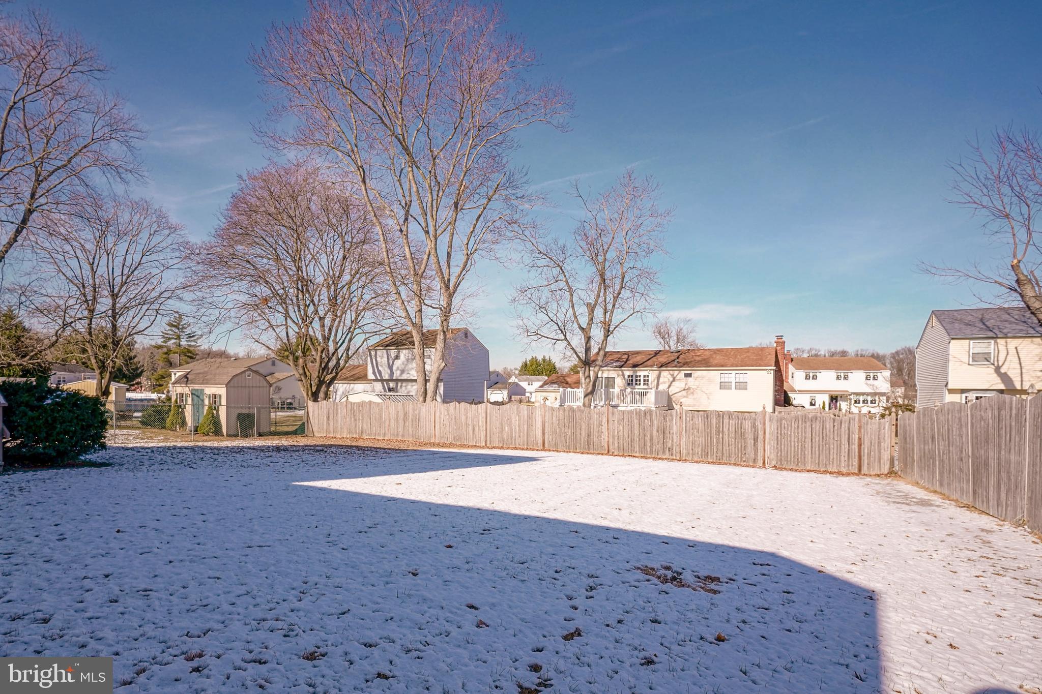 4 North Fork Road Clementon, NJ 08021 - Photo 35 of 37 a view of a backyard with snow on the road