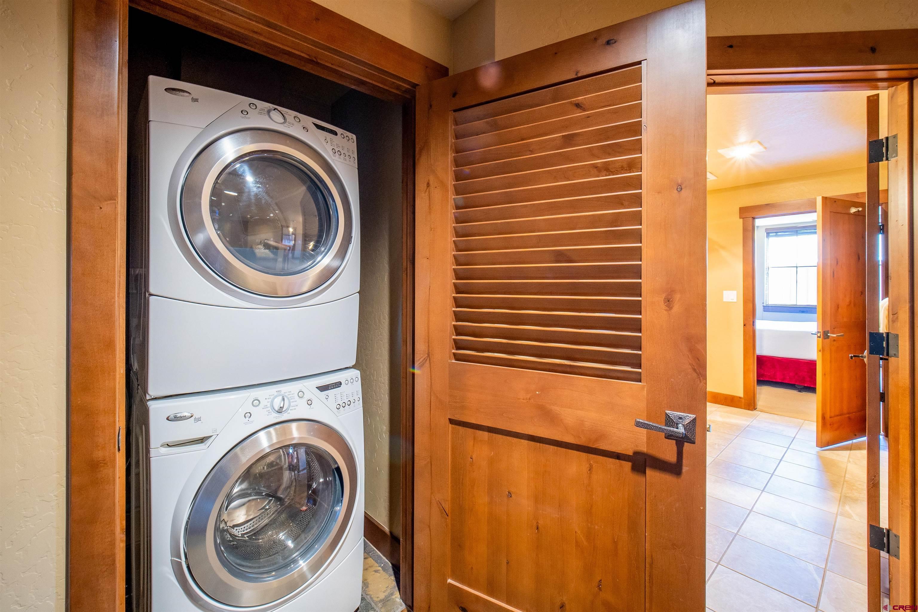24 Sheol Street, Unit 205 Durango, CO 81301 - Photo 19 of 39 a utility room with dryer and washer