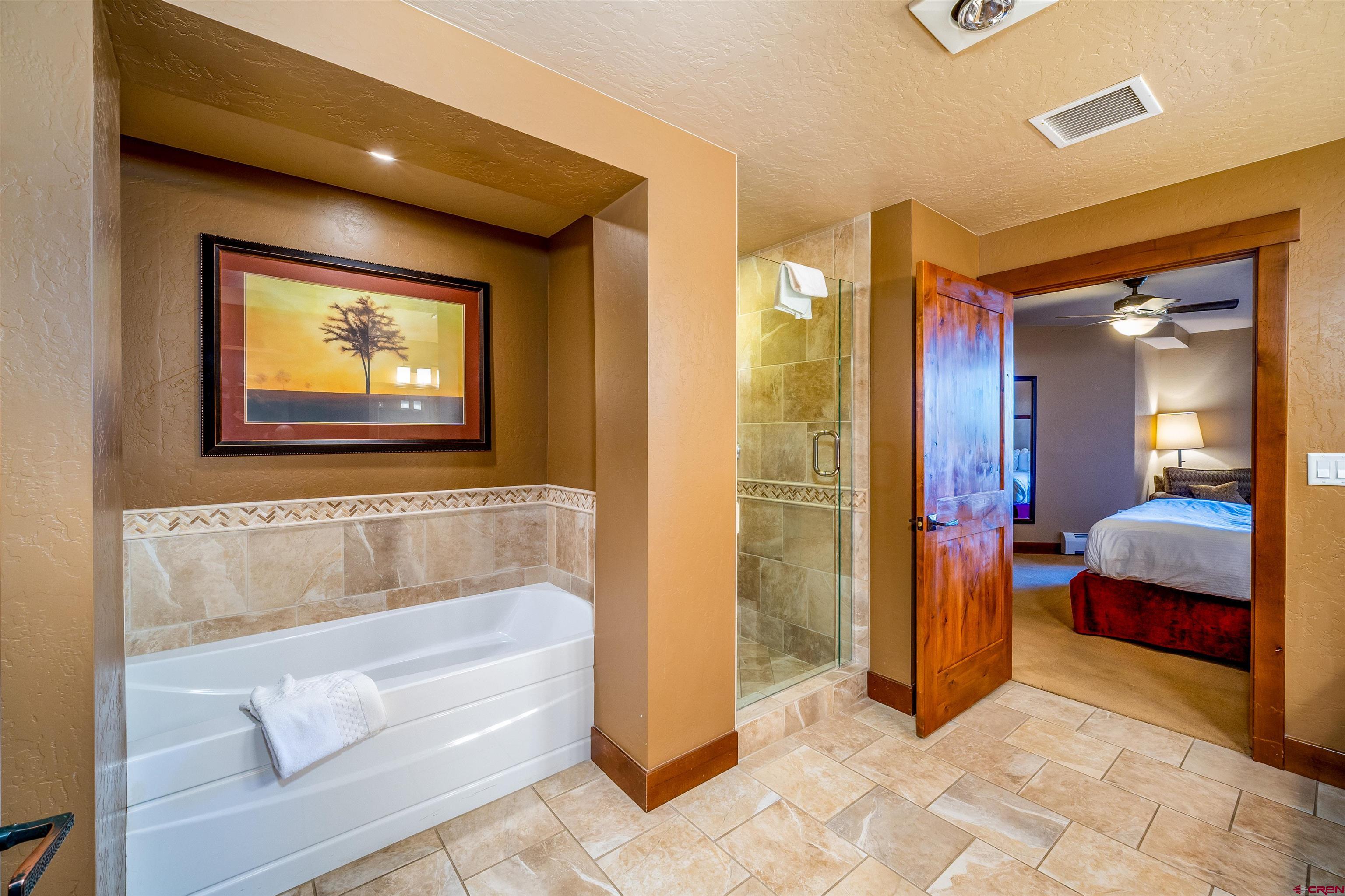 24 Sheol Street, Unit 205 Durango, CO 81301 - Photo 10 of 39 a bathroom with a tub and a shower