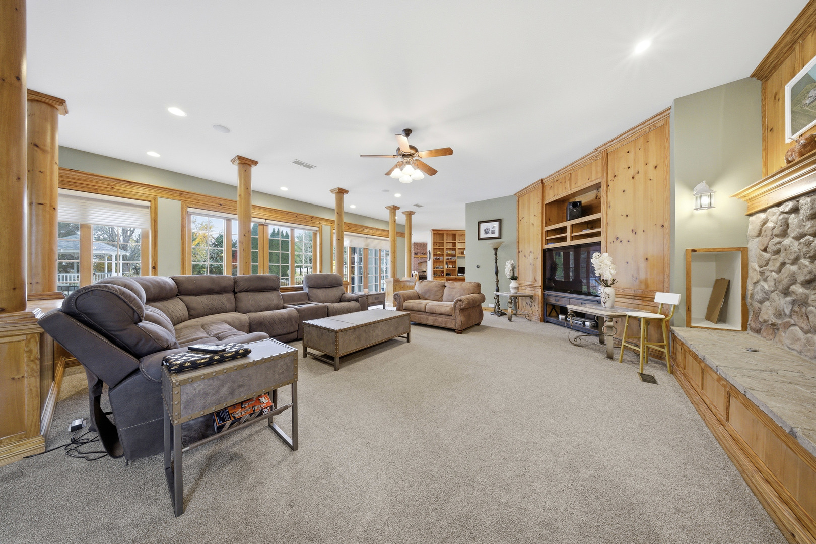 10731 Somonauk Road Hinckley, IL 60520 - Photo 12 of 48 a living room with furniture and a chandelier