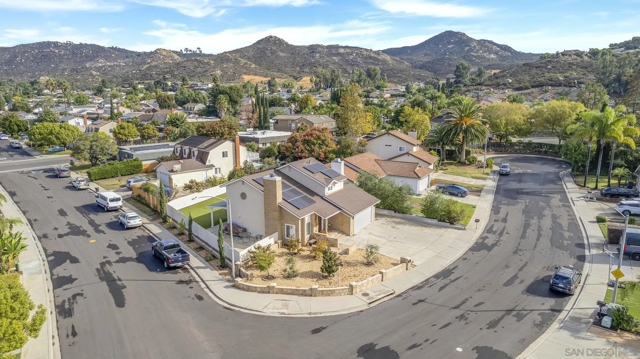 12408 Laja Drive Poway, CA 92064 - Photo 35 of 41 an aerial view of a house with a mountain