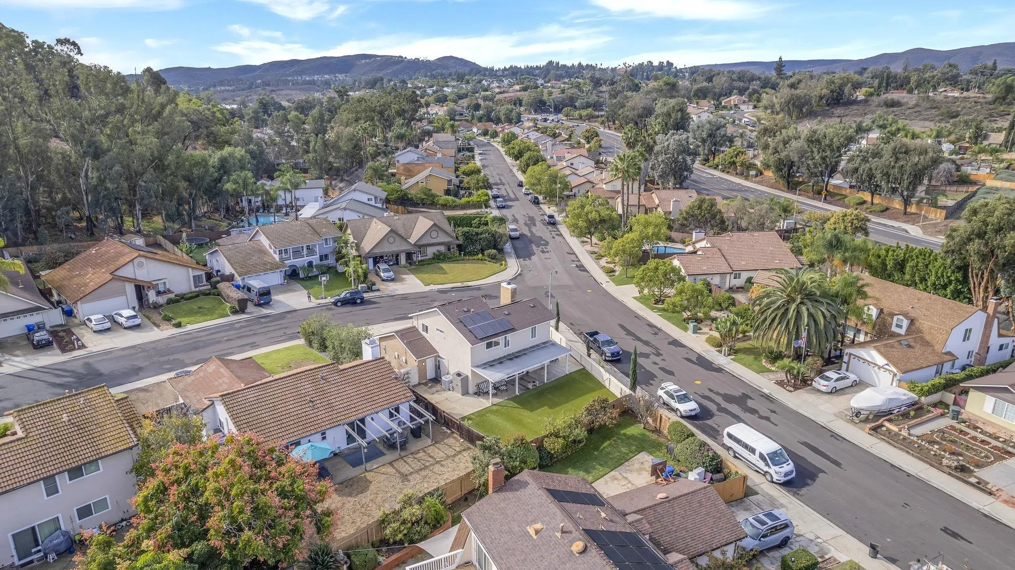 12408 Laja Drive Poway, CA 92064 - Photo 40 of 41 an aerial view of a house with a mountain