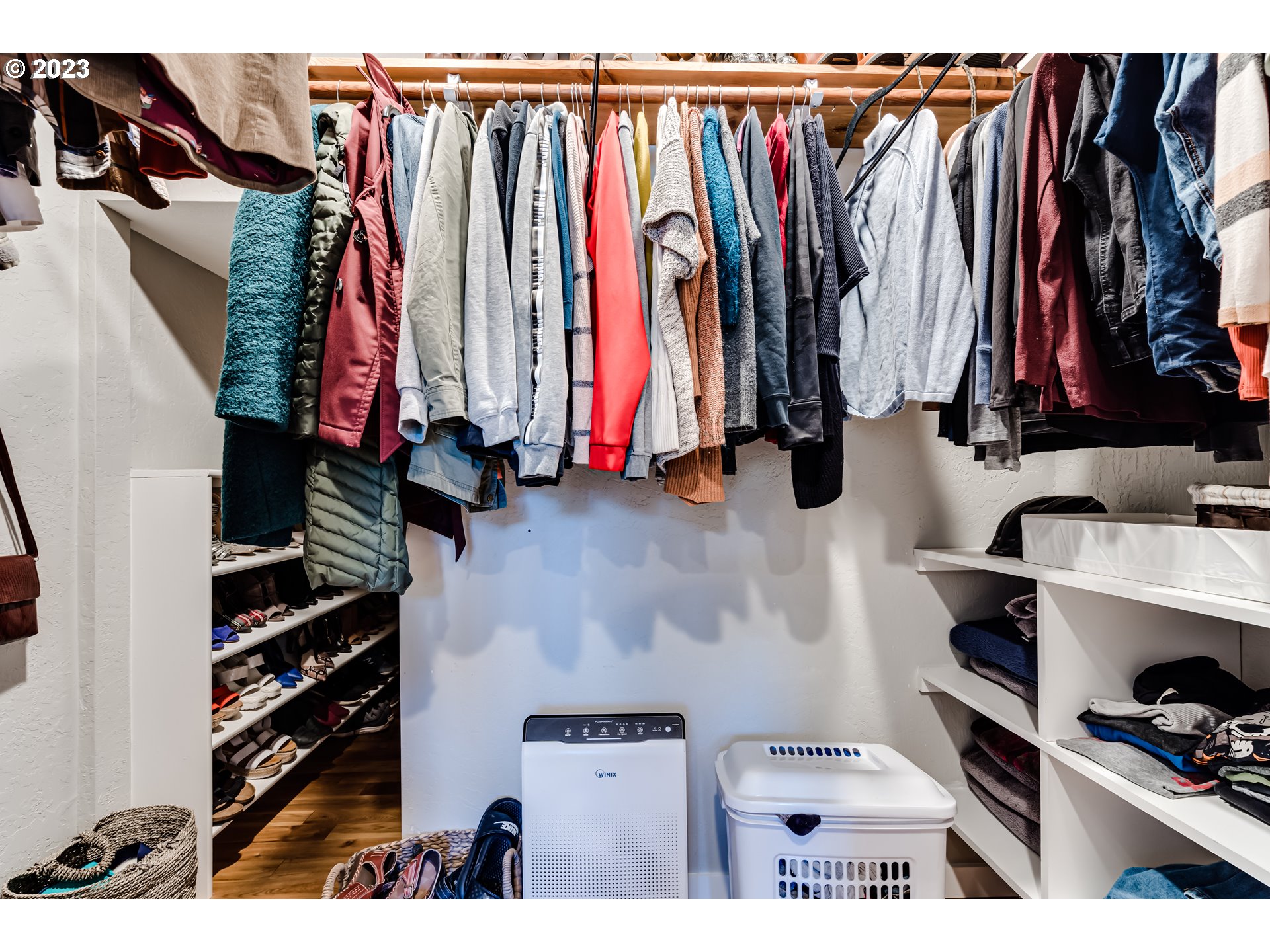 1163 Laurel Avenue Springfield, OR 97478 - Photo 23 of 44 a view of walk in closet with clothes and shoes